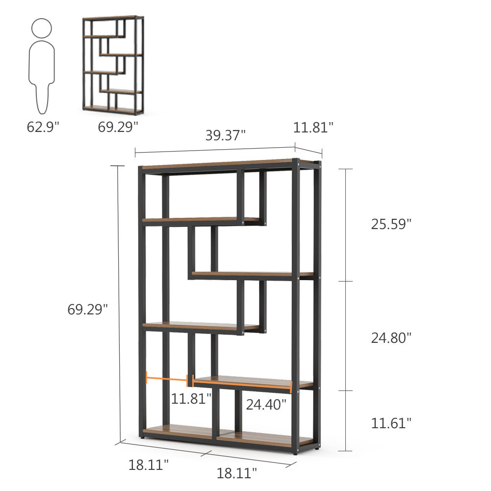 5 -Shelf Bookcase Etagere Bookshelf